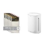 Filtrete 16x24x1, Air Filter, MPR 300, Clean Living Basic Dust, 6-Pack & Filtrete Small/Medium Air Purifier